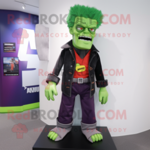 nan Frankenstein mascot costume character dressed with a Flare Jeans and Cummerbunds