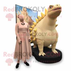 Tan Ankylosaurus mascotte...