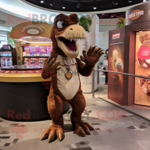 Bruin Utahraptor mascotte...