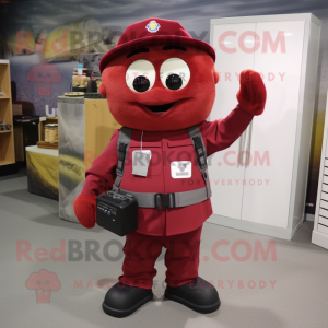 Maroon TV maskot drakt...