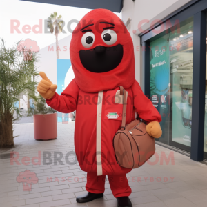 Roter Falafel Maskottchen...