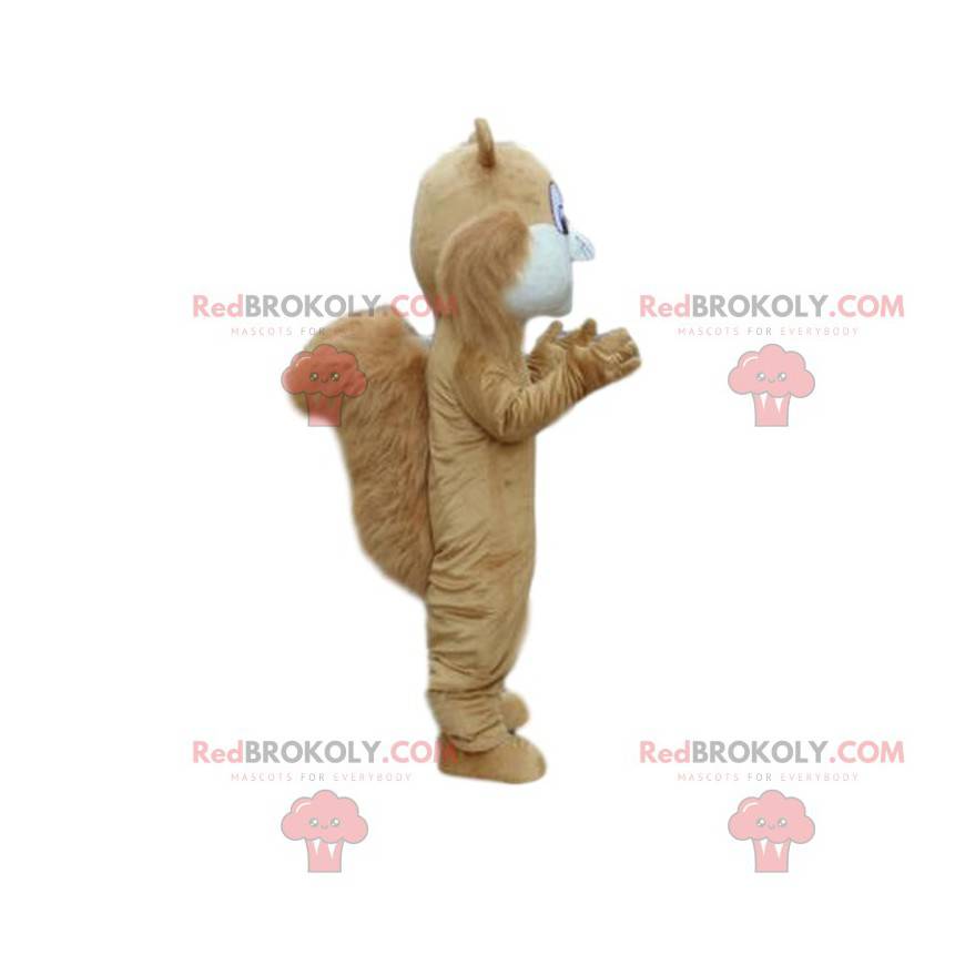 Hnědý a bílý veverka maskot, lesní kostým - Redbrokoly.com Hnědý a bílý veverka maskot, lesní kostým - Redbrokoly.com