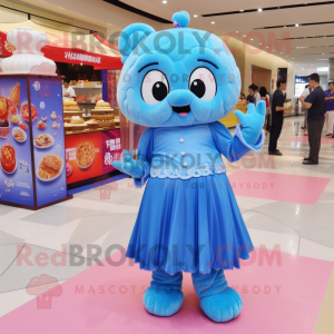 Blå Dim Sum maskot kostume...