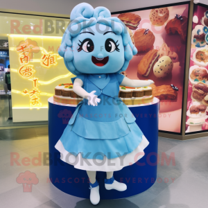 Blå Dim Sum maskot kostume...