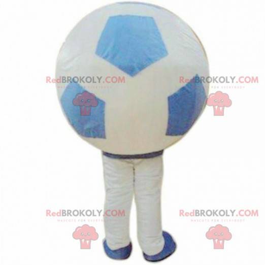 Balon maskotka biało-niebieski, olbrzym, kostium balonu -
