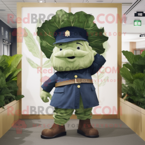 Navy Cabbage Leaf mascotte...
