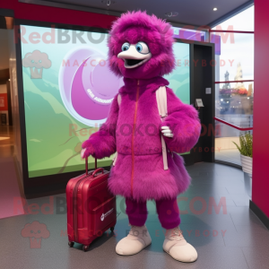 Magenta Emu mascotte...