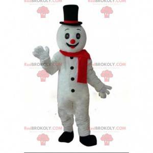 Mascotte de bonhomme de neige géant, costume d'hiver -