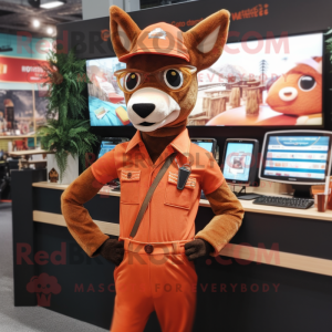 Rust Deer mascotte kostuum...