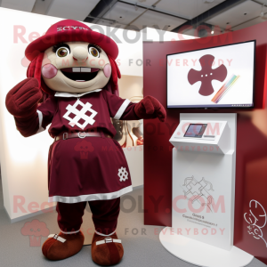 Maroon Celtic Cross...