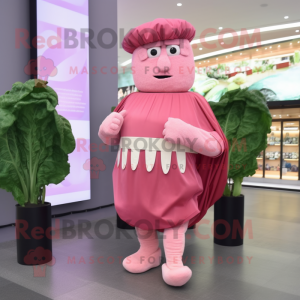 Roze Caesar Salad mascotte...