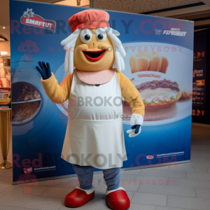 Hvid Currywurst maskot...
