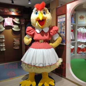 nan Hens mascot costume character dressed with a Mini Skirt and Cummerbunds