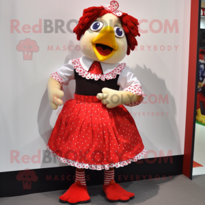 nan Hens mascot costume character dressed with a Mini Skirt and Cummerbunds