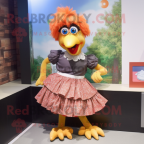 nan Hens mascot costume character dressed with a Mini Skirt and Cummerbunds