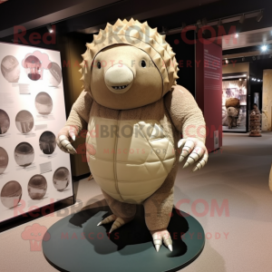 Beige Glyptodon maskot...