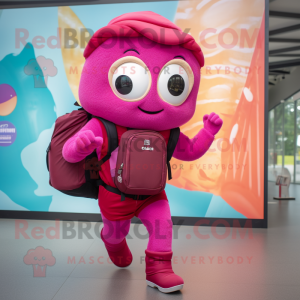 Magenta Croissant mascotte...