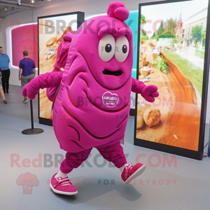 Magenta Croissant mascotte...