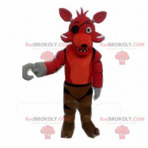 Mascotte lupo rosso, costume da cane pirata - Redbrokoly.com