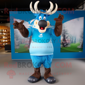 Sky Blue Irish Elk mascotte...