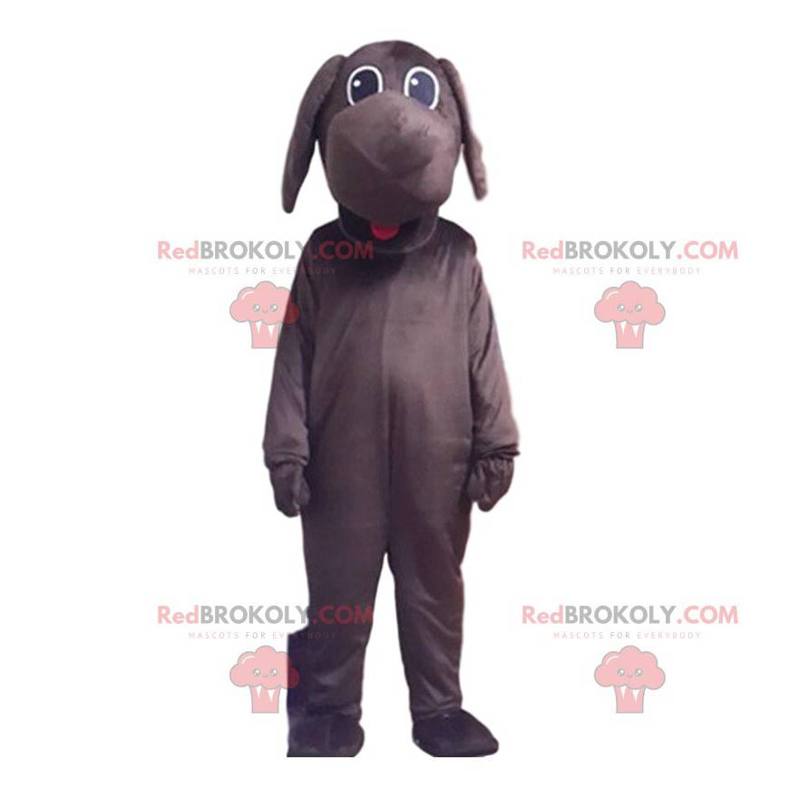 Fully customizable brown dog mascot - Redbrokoly.com