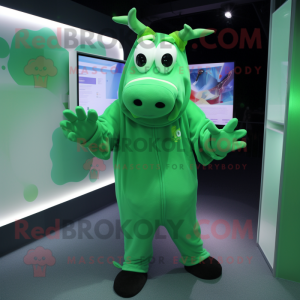 Green Cow mascotte kostuum...