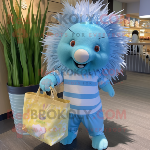 Sky Blue Porcupine mascotte...