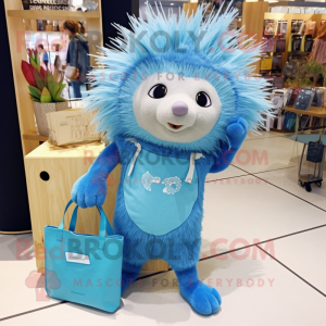 Sky Blue Porcupine mascotte...