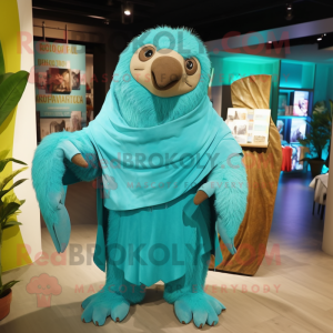 Turkis Giant Sloth maskot...