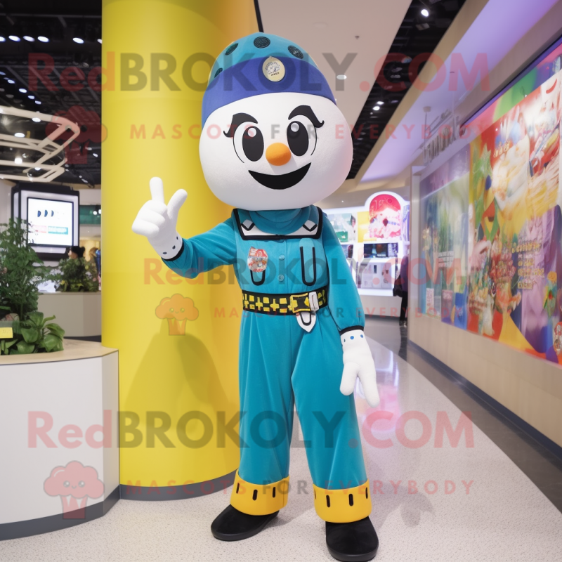 nan Bracelet mascot costume character dressed with a Jumpsuit and Handbags nan Bracelet mascot costume character dressed with a Jumpsuit and Handbags