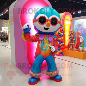 nan Bracelet mascot costume character dressed with a Jumpsuit and Handbags