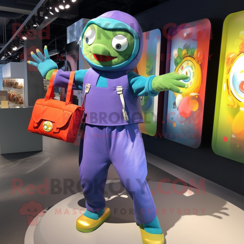 nan Bracelet mascot costume character dressed with a Jumpsuit and Handbags nan Bracelet mascot costume character dressed with a Jumpsuit and Handbags