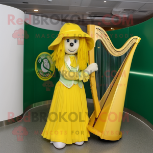 Gul Celtic Harpe maskot...