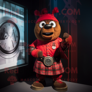 Rød sækkepibe maskot...
