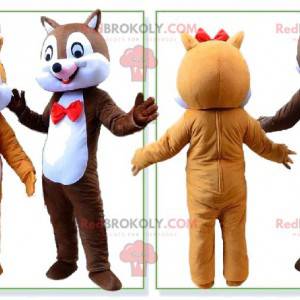 Mascottes d'écureuils, costumes de Tic et Tac - Redbrokoly.com