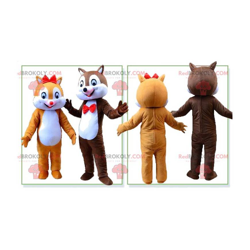 Eichhörnchen-Maskottchen, Tic et Tac-Kostüme - Redbrokoly.com Eichhörnchen-Maskottchen, Tic et Tac-Kostüme - Redbrokoly.com