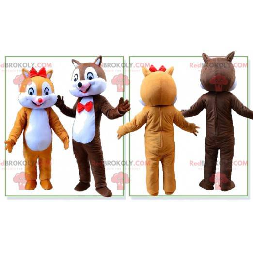 Egern maskotter, Tic et Tac kostumer - Redbrokoly.com