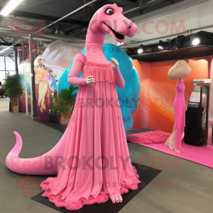 Roze Diplodocus mascotte...