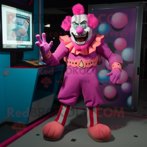 Pink Evil Clown mascotte...