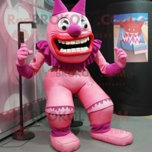 Pink Evil Clown mascotte...