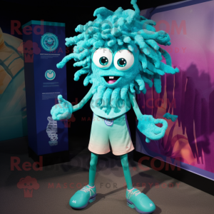 Turquoise Medusa mascotte...