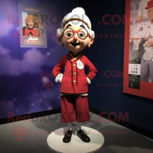 nan Television mascot costume character dressed with a Culottes and Lapel pins