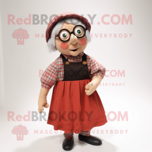 nan Television mascot costume character dressed with a Culottes and Lapel pins