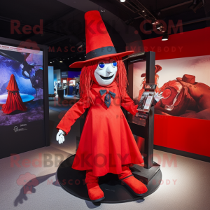 Red Witch S Hat mascotte...