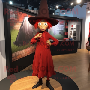 Red Witch s Hat Maskottchen...