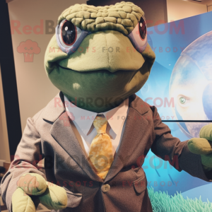 nan Sea Turtle mascot costume character dressed with a Suit Jacket and Ties