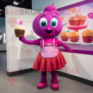 Magenta Cupcake mascotte...