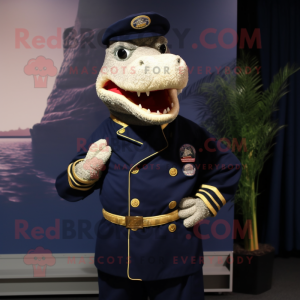 Navy Crocodile mascotte...