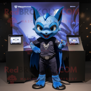 Blue Bat mascotte kostuum...