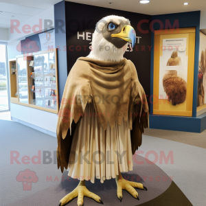 Beige Haast S Eagle maskot...